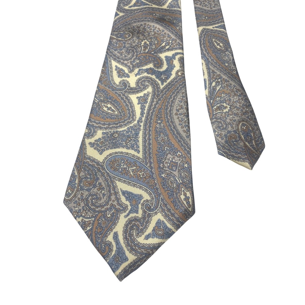 Vintage Hardy Amies London Paisley Silk Jacquard Neck Tie Men's One Size